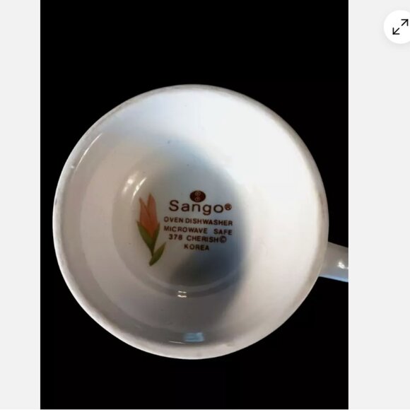 2 Sango Footed Ceramic Coffee Tea Cup Mug Floral Memories 378 Cherish from Korea - Picture 11 of 12
